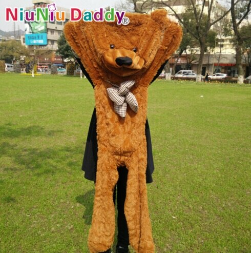 Dark brown / 100CM - Giant teddy bear skin Unstuffed teddy bear Huge plush toys Big bear soft animal toy 60cm to 200cm free shipping By Niuniu Daddy