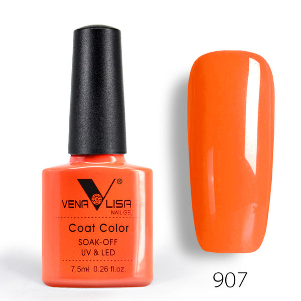907 - New Free Shipping Nail Art Design Manicure Venalisa 60Color 7.5Ml Soak Off Enamel Gel Polish UV Gel Nail Polish Lacquer Varnish