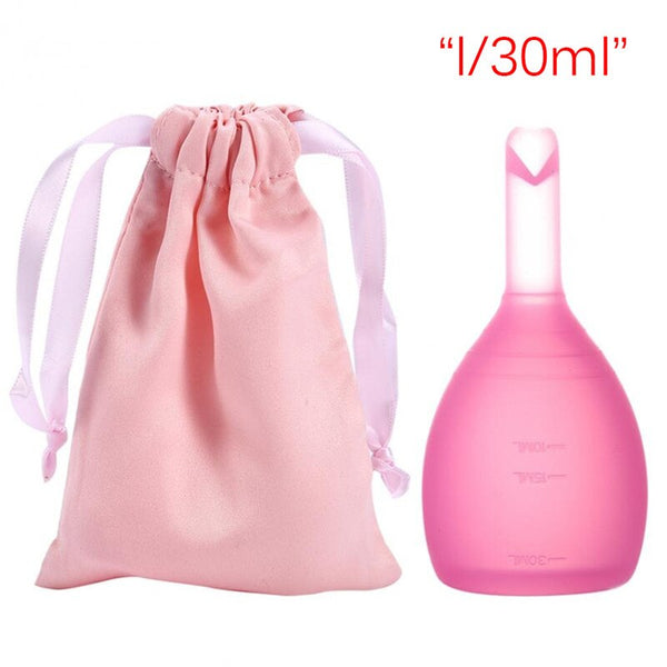 pink L - 1pc Menstrual Cup for Female Menstrual Period Medical Hygiene Silicone Soft Reusable Menstrual Cup 3 Colors