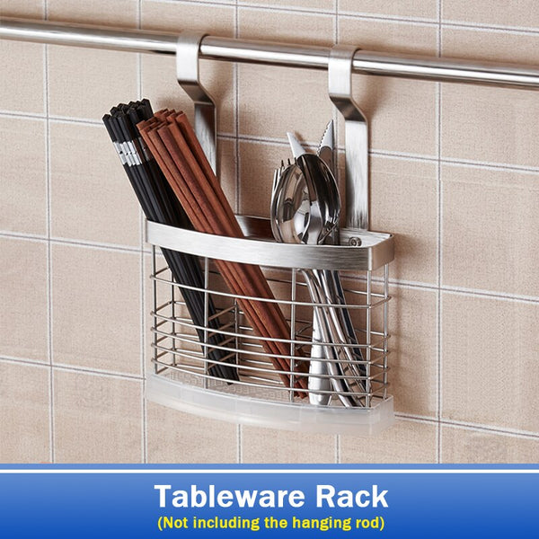 [variant_title] - Stainless Steel Kitchen Shelf Rack DIY Wall Hanging Storage Holders Cross Tube Dish Pan Cover Racks Kitchen Organizer Tools