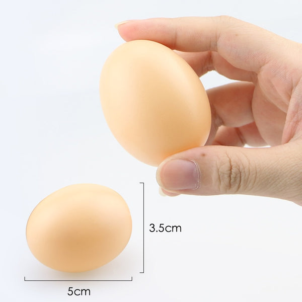 [variant_title] - 5PCS/Lot Hatching Egg Hen Poultry Hatch Breeding Simulation Fake Plastic Artificial Eggs DIY Painting Easter Egg Educational Toy