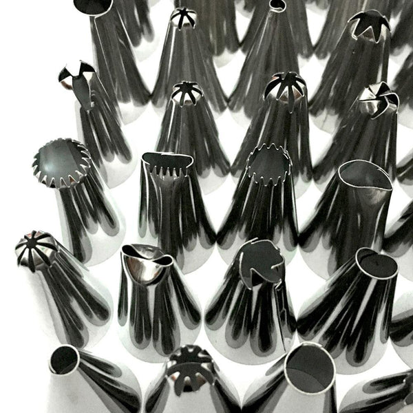 [variant_title] - 48Pcs/set Cake Decorating Good Quality Stainless steel Icing Piping Nozzles Pastry Tips Set Cake Baking Tools Accessories