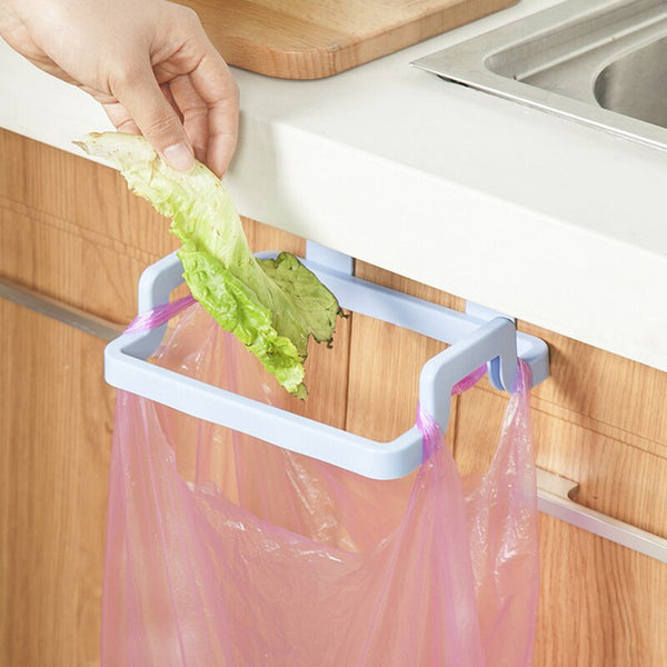 [variant_title] - Plastic Hanging Trash Garbage Bag Stand Dishcloth Holder Cupboard Cabinet Hanger Door Back Towel Storage Rack Simple Waste Bag