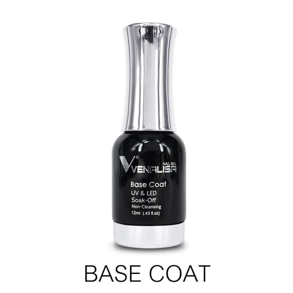 Base Coat 12ml - VENALISA Poly Gel Kits Nail Art French Nail Art Clear Camouflage Color Nail Tip Form Crystal UV Gel Polygel Slice Brush Nail Gel