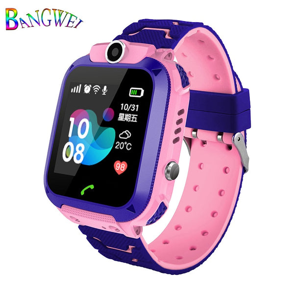 Pink - 2019 New Smart watch LBS Kid SmartWatches Baby Watch for Children SOS Call Location Finder Locator Tracker Anti Lost Monitor+Box