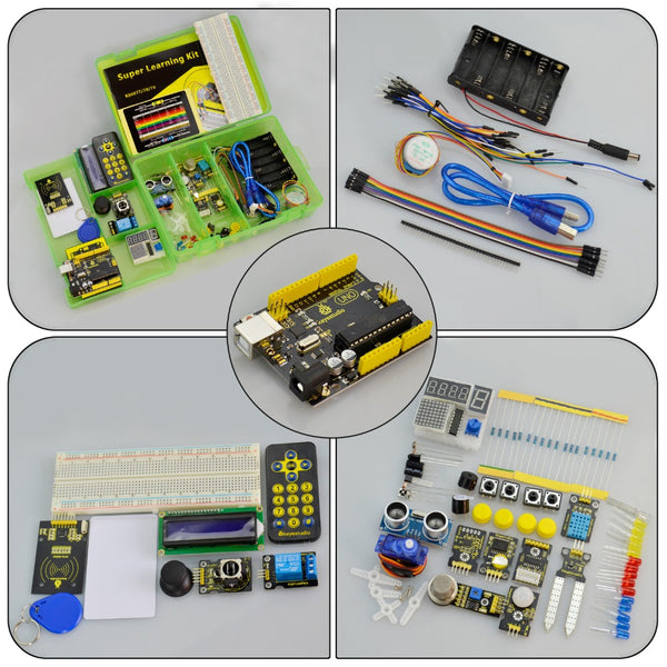 [variant_title] - Keyestudio Super Starter kit/Learning  Kit(UNO R3) for Arduino UNO R3 Projects  W/Gift Box+ 32 Projects +User Manual+PDF(online)