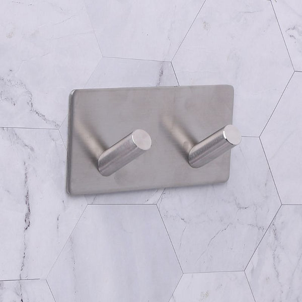 [variant_title] - Stainless Steel Self-adhesive Wall Hook Door Back Hooks Clothes Hanger For Bathroom Kitchen qiang