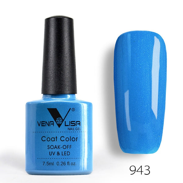 943 - New Free Shipping Nail Art Design Manicure Venalisa 60Color 7.5Ml Soak Off Enamel Gel Polish UV Gel Nail Polish Lacquer Varnish