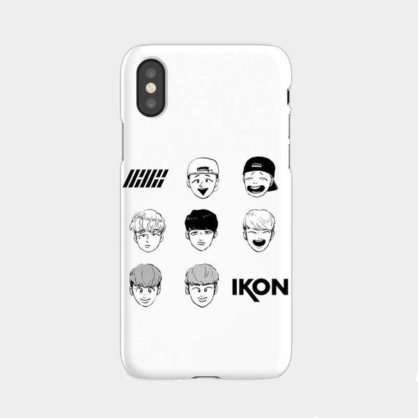 Dark Grey / For iphone 5 5s SE - IKON KPOP Boy Group hard PC Phone Matte plastic Case Cover For iphone 4 5 6  7 8 PLUS X back Coque Fundas Capa