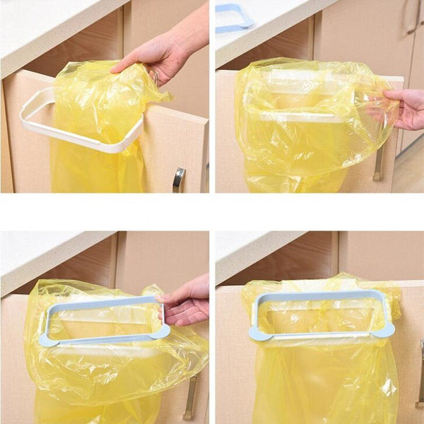 [variant_title] - Trash Rack Storage Garbage Bag Holder Cupboard Door Back Kitchen Garbage Rubbish Bag Cabinet Hanging Trash Rack Kitchen Orgnizer