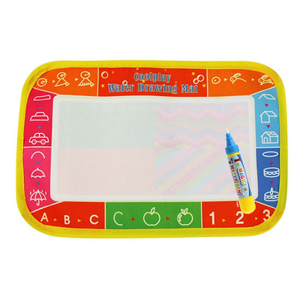 C 18.5x21cm - 3 types Drawing Toys Water Drawing Mat Rug Reusable Painting Board With Magic Pen Non-toxic Early Educational Toys for kids