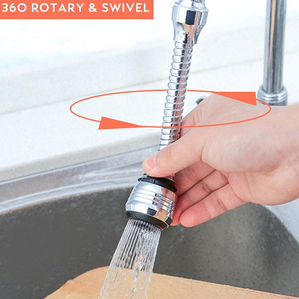 [variant_title] - 360 degree rotation Kitchen Mixer Faucet  Deck Mounted Dual Spout Kitchen Sink Taps Sprayer Shower Head Nozzle Faucet
