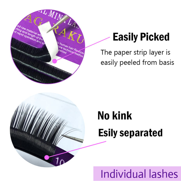 [variant_title] - NAGARAKU 16Rows Faux mink individual eyelash lashes maquiagem cilios  for professionals soft mink eyelash extension