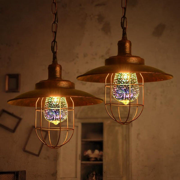 [variant_title] - Novelty 3D Fireworks Effect Vintage Incandescent Bulbs Retro Edison lamp E27 110V-220V Decoration lights A60 ST64 G80 G95 G125