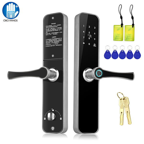 [variant_title] - OBO HANDS Smart Fingerprint Door Lock RFID Access Control Lock Digital Password Biometric Electronic Locks for Home/ Apartment