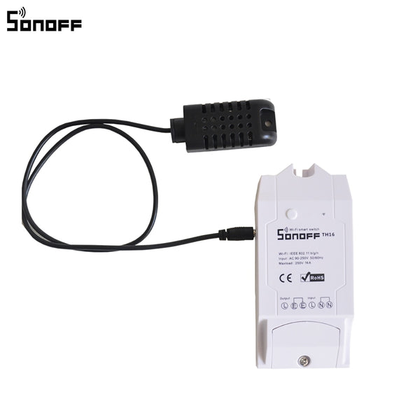 [variant_title] - Sonoff TH16 Smart Wifi Switch Monitoring Temperature Humidity Wifi Smart Switch Home Automation Kit Works With Alexa Google Home