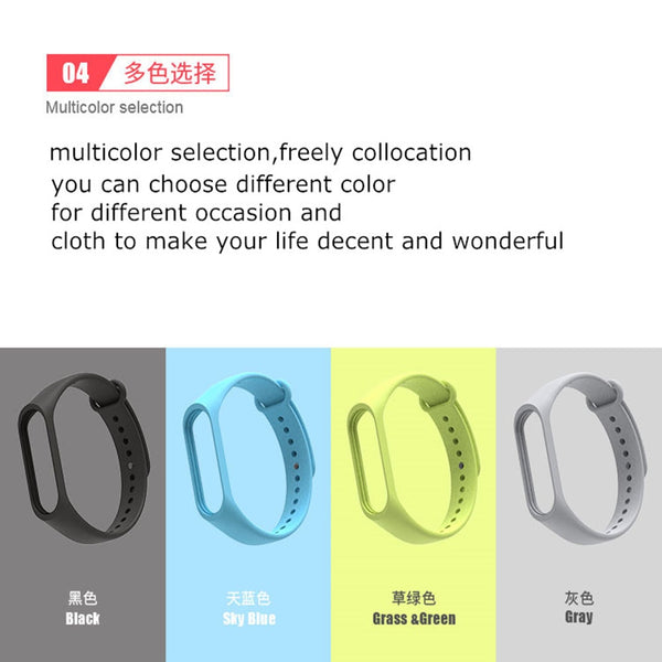 [variant_title] - Bracelet for Xiaomi Mi Band 3 4 Sport Strap watch Silicone wrist strap For xiaomi mi band 3 4 bracelet Miband 4 3 Strap