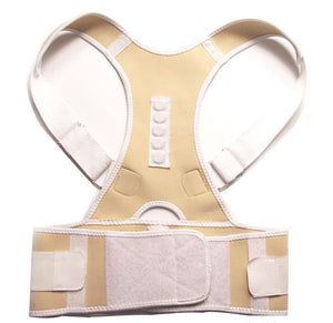 Beige / 3XL - Aptoco Magnetic Therapy Posture Corrector Brace Shoulder Back Support Belt for  Braces & Supports Belt Shoulder Posture US Stock
