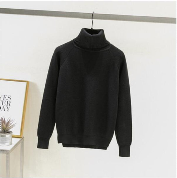 ONLYSVTER Thick Oversized Loose Turtleneck Women Pullover Sweater Autumn Winter Warm Jumper Top Knitted Soft Female Sweater Top