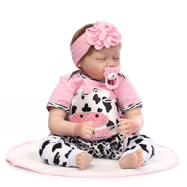 [variant_title] - 22 Inch 55cm Soft Silicone Handmade Reborn Baby Girl Dolls Realistic Looking Newborn Baby Doll Toddler Cute Birthday Gift