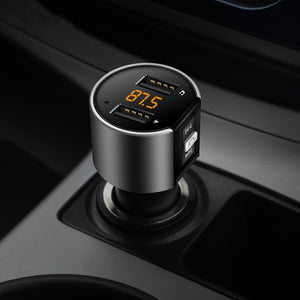 [variant_title] - Bluetooth FM Transmitter Car MP3 Modulator Handsfree Bluetooth Car Kit Cigarette Lighter Dual USB Bluetooth car Free Shipping