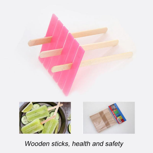 [variant_title] - 6 Molds Popsicle Mould Ice Cream Mold with 50pcs Stick  DIY Popsicle Ice Pop Molds Home Kitchen Use