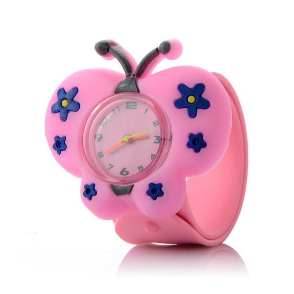 butterfly - Hot 3D 16 Animals Shape Cute Children'S Cartoon Watch Child Silicone Quartz Wristwatch Baby Girl Boy More Intimate Holiday Gift