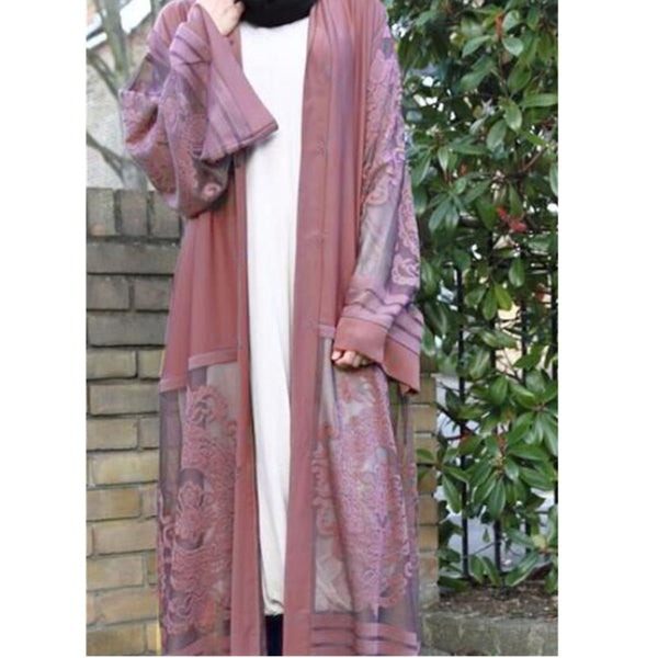 [variant_title] - Women Pakistan Clothing Qatar Uae Muslim Kimono Hijab Front Open Abaya Sexy Arab Turkey Women Clothes Islamic Cardigans D703