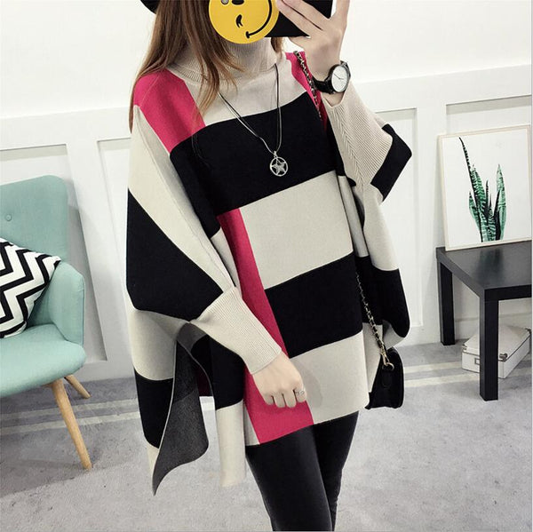 2019 Women Pullover Female Sweater Fashion Autumn Winter Plus Size Shawl Warm Casual Loose Knitted Tops