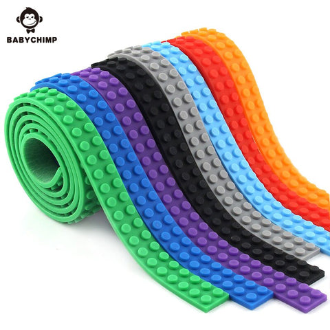 [variant_title] - 100CM 2X115 Dots Building Blocks Tape Strip Base Toy Bendable Flexible Soft Plastic Loops Adhesive Tape Fit Legoed Small Bricks