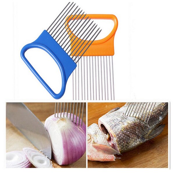 [variant_title] - Hot-Selling Creative kitchen tool vegetable fruit beef onion slicer cutting holder slicing cutter stainless steel meat needle