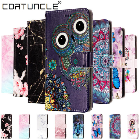 [variant_title] - P20 Lite Flip Leather Case on For Fundas Huawei P20 Lite case sFor coque Huawei P20 P 20 Pro 3D Relief Wallet Cover Phone Case