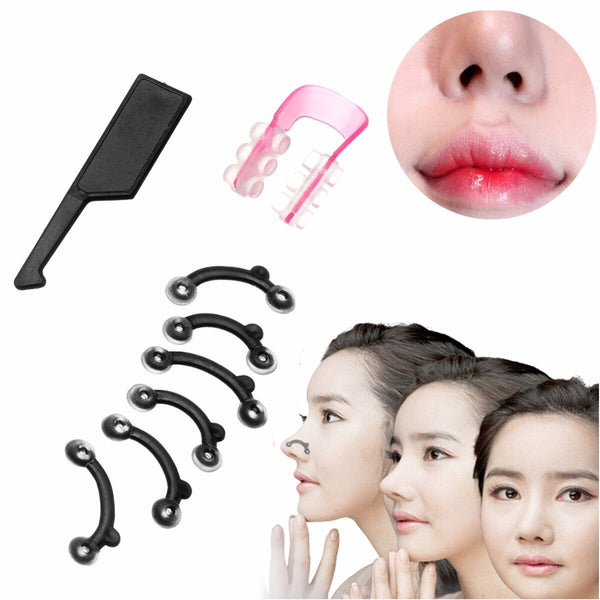 [variant_title] - 6Pcs/Set Nose Up Lifting Shaping Clip Clipper Shaper Bridge Straightening 3 Size Beauty Nose Clip Corrector Massage Tool No Pain