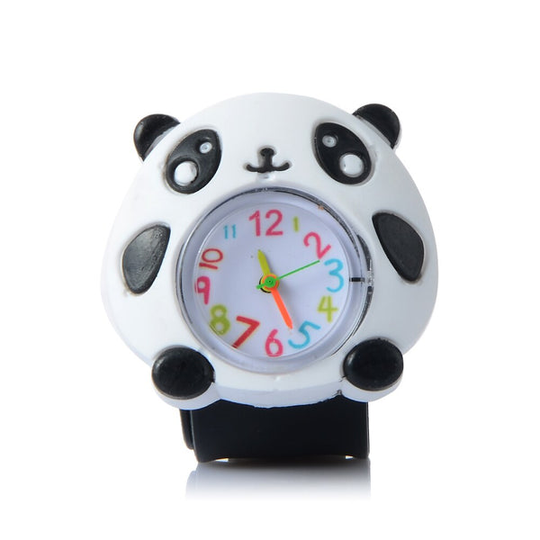 panda - Hot 3D 16 Animals Shape Cute Children'S Cartoon Watch Child Silicone Quartz Wristwatch Baby Girl Boy More Intimate Holiday Gift