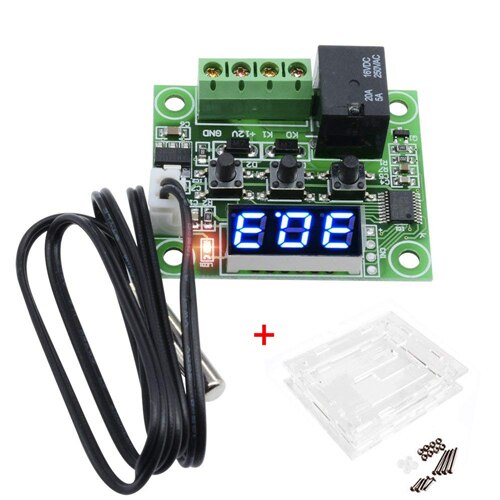 W1209 with case - W1209 digital thermostat temperature control Switch Sensor Module for Arduino sensor waterproof Temperature Controller 10A Relay