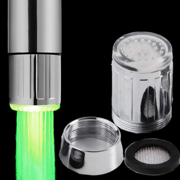 [variant_title] - Luminous LED Water Faucet Shower Tap Temperature Sensor Intelligent Light-up Water Nozzle Head Light Kitchen Faucets 3Color