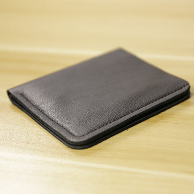 Black - ALAVCHNV ultra - thin mini wallet male short paragraph leather vertical money wallet soft HYMN1009