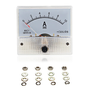 Default Title - LEDSMITH DC 0-10A Durable Mini Analog Ammeter Current Panel Ampere Meter Tester For Experiment Or Home Amperimetro (White 10A)