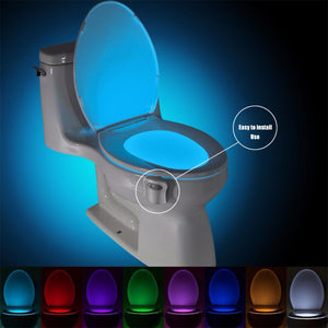 Default Title - Smart PIR Motion Sensor Toilet Seat Night Light 8 Colors Waterproof Backlight For Toilet Bowl LED Luminaria Lamp WC Toilet Light