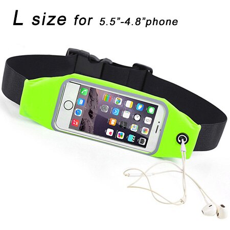 Sport case Green L / Microfiber - Sport Belt For XOLO Mobile SmartPhone 3.7"-6" Universal Running Bag Waist Pocket Case Cover 5.5" Gym Jog Waterproof Workout Case