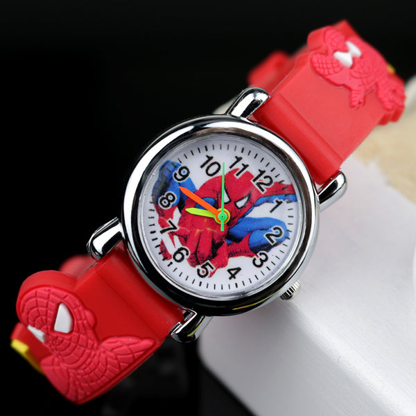 Red no Flash light - 2019 Spiderman Children Watches Cartoon Electronic Colorful Light Source Child Watch Boys Birthday Party Kids Gift Clock Wrist