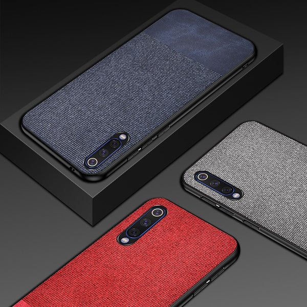 [variant_title] - For Xiaomi mi 9 Case Luxury Fabric Cloth Hard PC Shockproof Armor Back Cover Case For Xiaomi mi9 mi 9 SE Fundas Shell Shockproof
