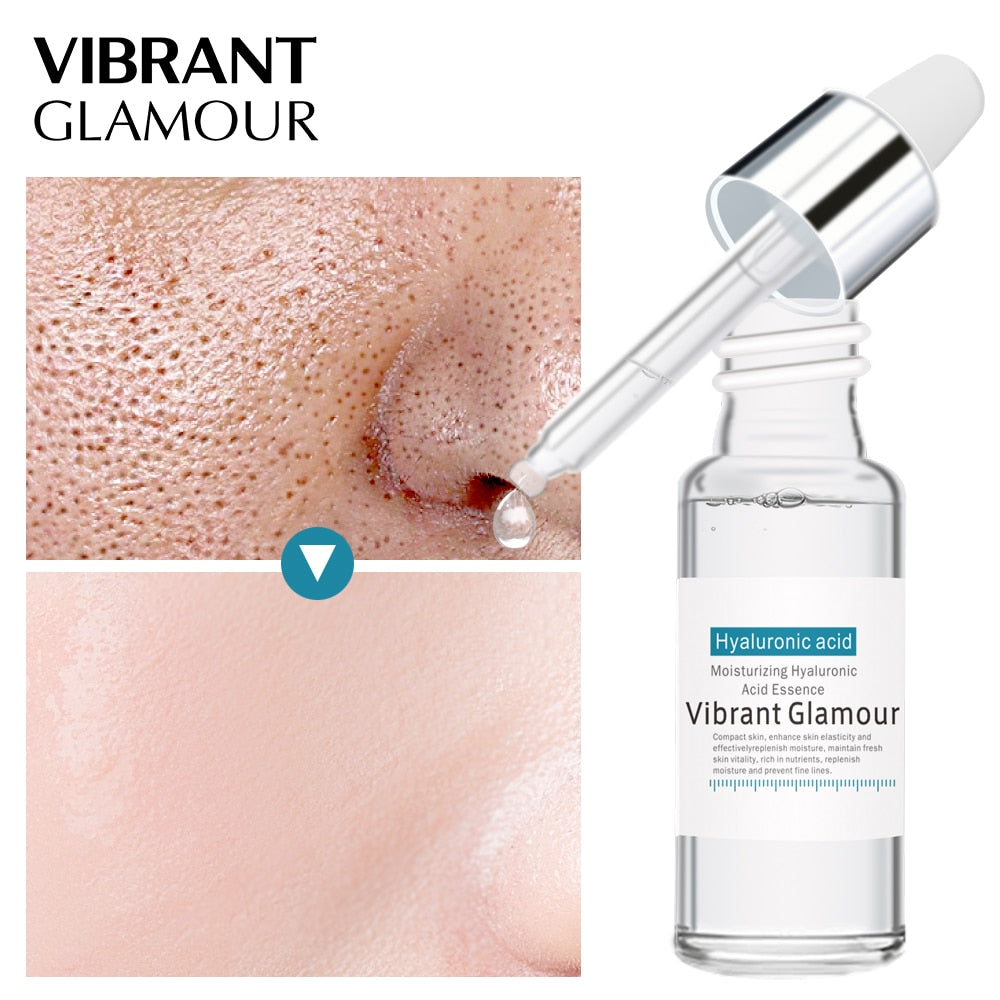 Default Title - VIBRANT GLAMOUR Hyaluronic Acid Face Serum Moisturizing Whitening Essence Shrink Pore  Face Cream Anti-aging Dry skin Care New