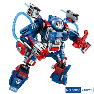 60000 - Ultron Figure Iron Man Hulk Buster Set Bricks Building Blocks Compatible Legoing Super Heroes 76031 Model Boy Birthday Gift Toys