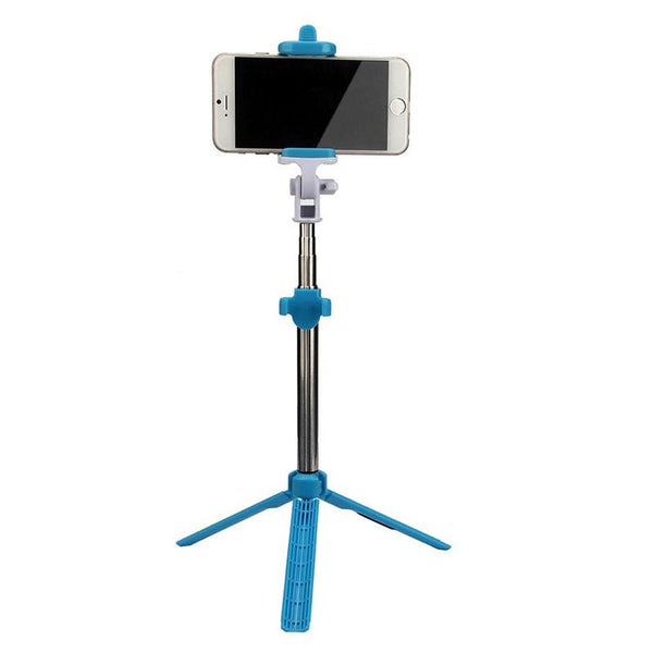 Sky blue - Ascromy Selfie Stick Monopod Tripod Bluetooth Wireless Stand For iPhone Xs max xr x 7 Plus 8 6 Samsung Galaxy S8 S9 Accessories