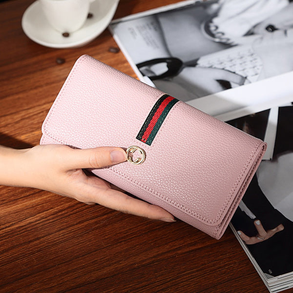 pink A - Wristlet Women Wallets Phone Purse Long Hasp Female Purse Women's Wallet Ladies Wallet Purse For Girls Portefeuille Carteira