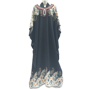 1 / One Size - Uniform size 142cm length New Fashion Big ABAYA Women's Wear Muslim rayon Cotton Prayer Robe