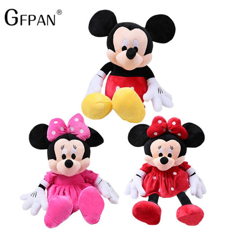 [variant_title] - GFPAN 1 Pcs 30cm Hot Sale Lovely Mickey Mouse& Minnie Mouse Stuffed Soft Plush Toys High Quality Gifts Classic Toy For Girls