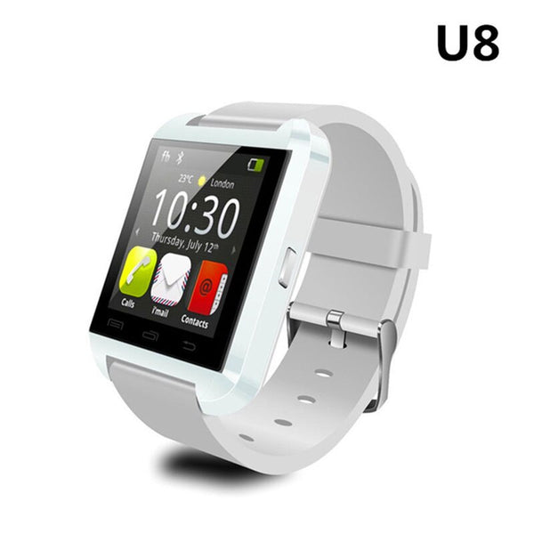 White - Wireless Smart Watch Men GT08 With Touch Screen Big Battery Support TF Sim Card Camera For IOS iPhone Android Phone Watch Women