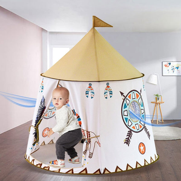 [variant_title] - Little Lion Castle Indian Tent Indoor and Outdoor Baby Toy Children's Tent Game House for baby gifts